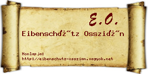Eibenschütz Osszián névjegykártya